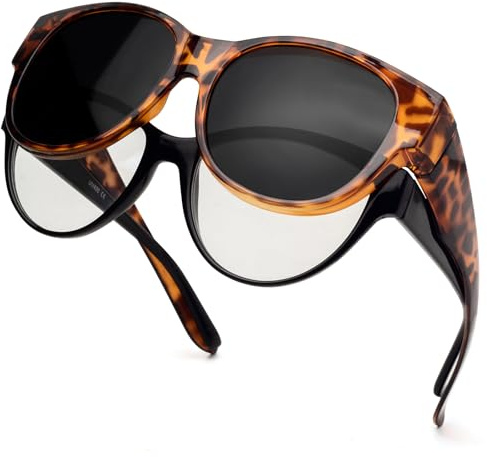 Face Shadow Surlunettes de Soleil Polarisées Sur-Lunettes de Soleil Femme pour Conduite, Cyclisme, Sport et Loisirs Protection UV400