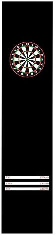 OVARIA rutschfeste Dartmatte mit Wurflinien, professioneller Gummi-Dartteppich, Dart-Bodenmatte, geeignet for Innenhallen, Räume, Bars, Dartplätze, 118 x 26 Zoll (Color : Black)