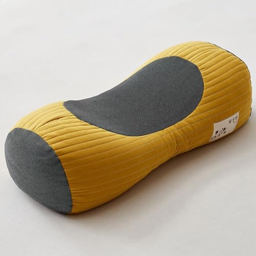 FZKun Almohadas de trigo sarraceno con funda extraíble, almohada cervical para dormir con forma de cáscara cervical para apoyo firme, almohadas cilíndricas para dormir de lado, espalda, cuidado de la