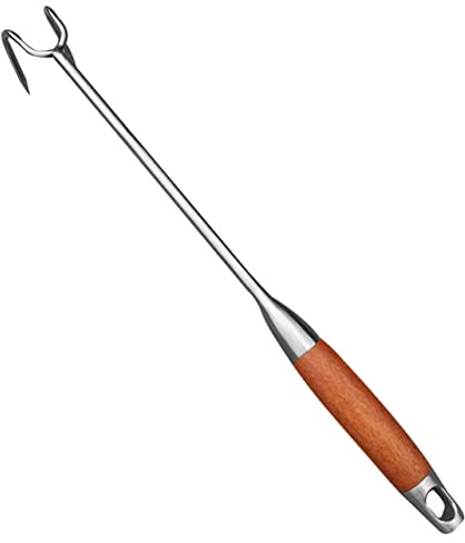 Ipetboom Gancio in Acciaio Per Girare Cibo Accessorio Per Barbecue e Cucina Manico Resistente Al Calore Lucidato Specchio Facile Da Pulire