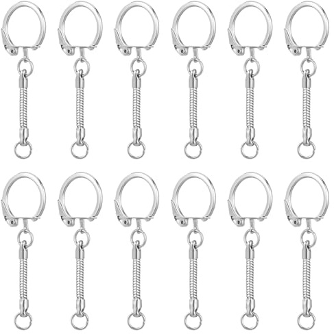 FOMIYES 30Pièces Porte Clés Chaîne Serpent avec Fermeture Sécurisée pour Bricolage et Charms de Sac et Durable Design Élégant