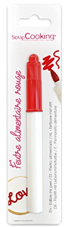 Scrapcooking Feutre Alimentaire Rouge 24 g - Lot de 3