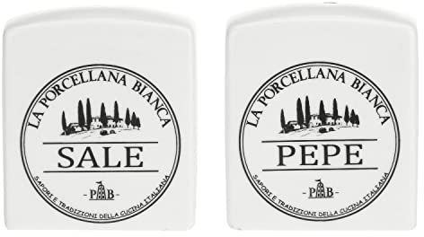 La Porcellana Bianca - Set Sale/Pepe Memoria - Conserva, Complementi Tavola - Porta Sale e Pepe, Saliera e Pepiera - Porcellana - 3x6xh6,5 cm