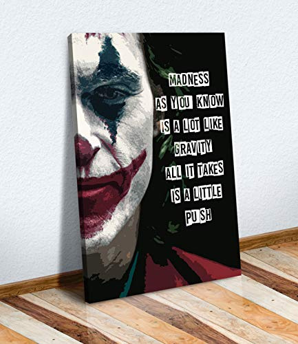 CanvasArtShop Stampa artistica da parete con citazione del film Joker (20 cm x 30 cm)