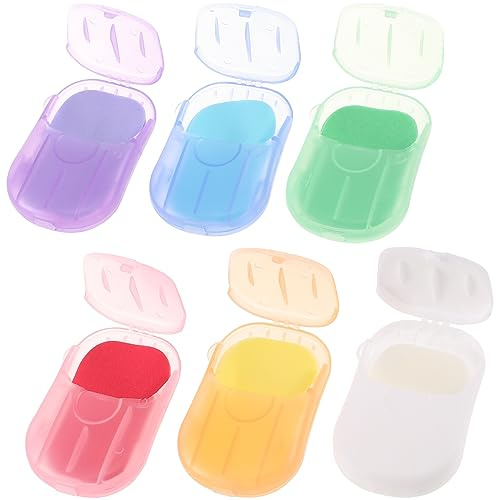 BESPORTBLE 120 Sheets Portable Travel Soap Paper, Scented Disposable Soap Flakes for Hand Washing, Camping, Hiking, Outdoor Activities, 6 Assorted Fragrances