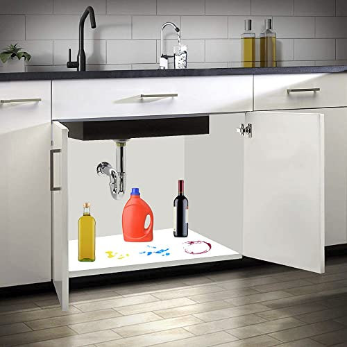 Evotrade Schutz für Küchenunterschrank aus Aluminium, Untertischplatte (Maße wählbar 562 oder 862 mm) mit Aufkantung (862 x 530)