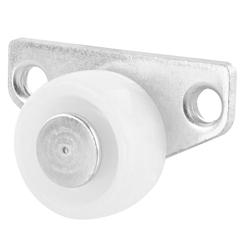 WAGNER Design Möbelrolle/Bettkastenrolle - Durchmesser Ø 30 mm, Bauhöhe 35 mm, Stahl verzinkt, weiß, Anschraubplatte 25 x 50 mm, Tragkraft 40 kg - 01005901