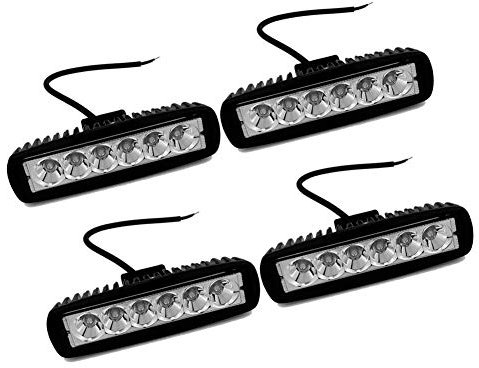 WZTO LED Arbeitsscheinwerfer, 18W Offroad LED Scheinwerfer 12V-24V Zusatzscheinwerfer 6000K IP67 Wasserdicht Rückfahrscheinwerfer für SUV, Truck, Traktor oder schweres Gerät(4 Packung)