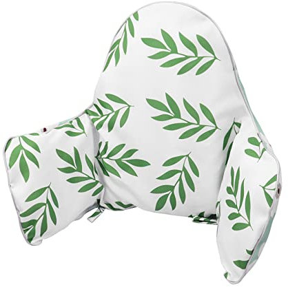 LLHQAMT Kissen für Hochstuhl, Stuhlkissen IKEA Antilop Hochstuhl, Sitzkissen, Eingebautes aufblasbares Kissen, weich und bequem, Baby sitzt bequemer (Green Leaf)
