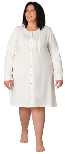 FERRUCCI COMFORT Camicia da Notte da Donna Oversize, Taglie Plus, 9082, Comode, in 100% Jersey Cotone Traspirante, Elegante