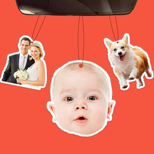 Duftbau m Auto Personalisiert Duftbaum Selbst Gestalten,Personalisiert Lufterfrischer für Auto Duftbaum Auto anhänger für Spiegel Geschenke (1 Stück-Zuschneiden)