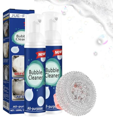 2Pezzi Di Detergente Schiumogeno Per Macchie Di Olio Pesante, Detergente Per Macchie Ostinate, Detergente Multiuso, Detergente In Schiuma Per Cucina,Per Cucina, Forno, Fornelli, 2X 100 Ml