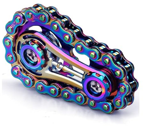 Kette Getriebe Fidget Spinner für Stress Relief & Angstlinderung Metall Kettenrad Fidget Spielzeug 2 Gänge Spin Fingerspitzen Kreisel , Kinetic Schreibtisch Toy für Kinder & Erwachsene