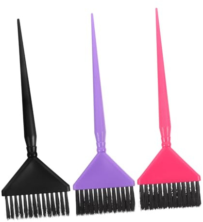 HAMPPLIES 3pezzi Pennello per Tinture Capelli Setole Flessibili Rigide Applicazione Uniforme Colore Strumento Tintura Capelli Salone Uso Domestico Professionale Colore Casuale