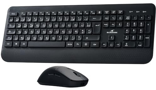 Bluestork - Pack Office R2 - Ensemble Clavier Souris Double Connexion Bluetooth / 2.4 Ghz - Clavier sans Fil AZERTY FR, Rechargeable et Souris sans Fil Légère - 120h d'Autonomie - PC/Tablette/Mobile