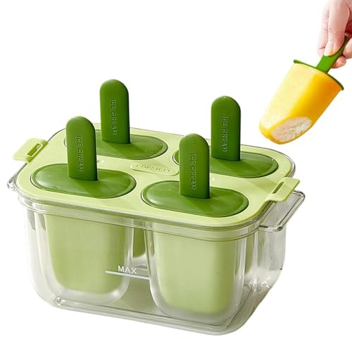 Cake-pop formar 4 tråg läckageskyddade non-stick belagd och | Glassmaskin form för hemlagade desserter hem frys kylskåp kök picknick och fest