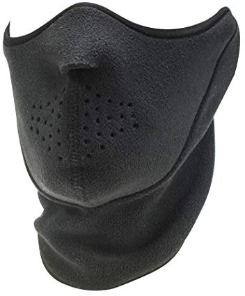 MUK LUKS mens Muk Luks Neo Fleece Half Mask-black Apparel Accesory, Black, One Size US