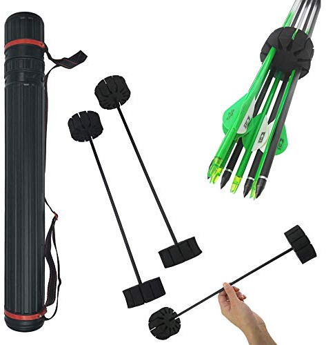 Archery Arrow Quiver Tube Carrier Hunting Quiver Holder with EVA Foam Arrows Rack Separator for Shooting Accessories 12 Arrows (1pc Arrow Quiver+1pc Arrow Rack)