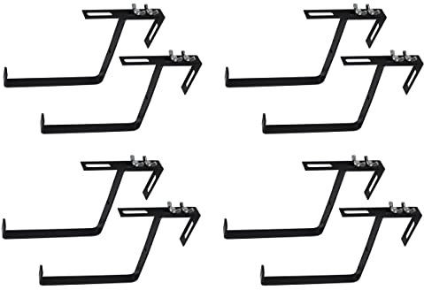 DARO DEKO Blumenkasten-Halter (4 Sets, schwarz)