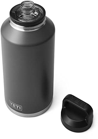 YETI Rambler Bottle Chug, Vaccum Insulated Stainless Steel Bottle with Chug Cap, Charcoal, 64 oz (1.9 L)
