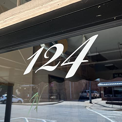 Custom Storefront Address Numbers | Choose Your Size Font and Color | Customized Vinyl Decals for Home Office or Business | Stickers for Window or Door | Choose Your Number | Address Letters