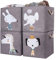 AXHOP Aufbewahrungsbox Kinder 4er Set 33x38x33 cm faltbare Aufbewahrungskorb kinder für Regal. Ideal für Kallax einsatz, Spielzeugkiste, Spielzeug, Bücher, Kinderzimmer. Graues Einhorn