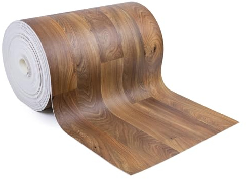 Giuri Tessuti Tappeto Runner in vinile - Passatoia Antiscivolo per Cucina Bagno - Largo 50 cm - Effetto Legno Parquet - Antimacchia (420 Cm, MANDORLA)
