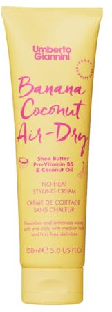 Umberto Giannini Banana Coconut Air Dry Cream 150ml - Weightless Curl Cream with Medium Hold