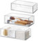 DoocliB Badezimmer Organizer Mini mit Schubladen 3 Set, aus Acrylic stapelbar Transparent,für Kommode Waschtisch Badezimmer Spiegelschrank innen