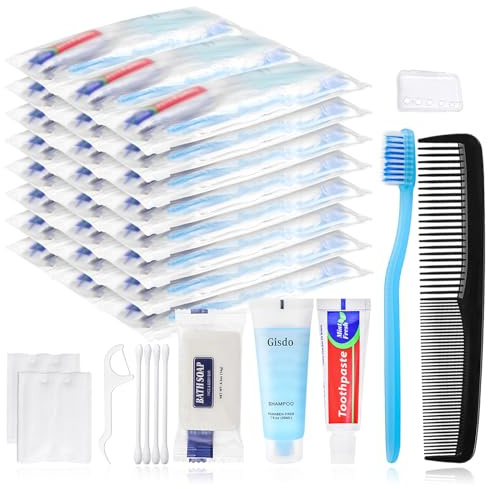 Gisdo 50 Kits De Artículos De Aseo Básicos, Kit De Higiene Personal Para Personas Sin Hogar, Paquete De Ayuda Para Personas Sin Hogar A Granel, Kit De Artículos De Aseo De Viaje, Kit De Higiene Para P