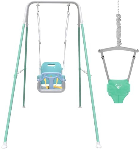 Taleco Gear 2 in 1 Toddler Swing & Baby Jumper, Foldable Baby Swing Outdoor & Indoor Use, Easily Installable and Storable