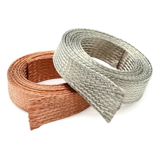 Filo di protezione per cavi, Manicotto intrecciato in rame stagnato placcato 1M/5M 2mm ~ 30mm Cavo di protezione espandibile con guaina metallica Cavo schermato(Pure Copper,2MM-1 METER)