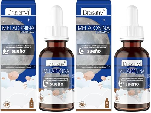 DRASANVI Melatonina Pura de 1,9 mg |Ayuda a Conciliar el Sueño| Potente Antioxidante| Ayuda en la Producción de la Hormona del Crecimiento (GH)| Rápida Absorción| Envase 50 ml: 31 Días| Sabor Limón