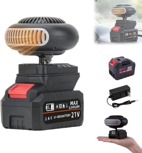 Rechargeable Heater, Battery Powered Heater, Wireless Portable Car Heaters, Battery Operated Heaters For Car Camping And Indoor Outdoor (15-cell battery)