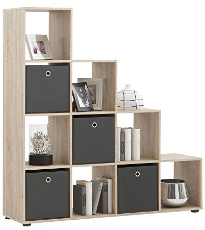 Raumteiler Turn I Eiche Nachbildung Regal Bücherregal, Arbeitszimmer, Büro, Wohnzimmerschrank, Wohnzimmer, Flur, Diele, Küche, Schlafzimmer