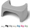 Well Care Sgabello Bagno Fisiologico Grigio - Poggiapiedi Adulti per WC - Sgabellino Squatty da Toilette - Panchetto contro la stitichezza - Plastica Riciclata