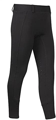 LeMieux Junior Pro Jodhpurs for Girls & Young Riders - Equestrian Riding Tights - Full Seat Youth Horseback Riding Gear (Black / 3-4 Years)