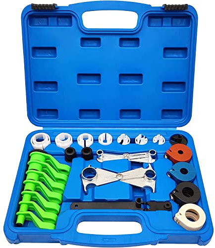 ZKTOOL 25PC Outil de Déconnexion Rapide de Conduite de Carburant CA | Kit Robuste de Retrait de Conduite de Carburant et Transmission. Compatibilité Universelle pour Ford Chevy GM.