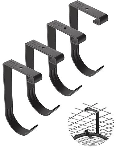 NACETURE Crochets de vélo pour garage – Support de rangement robuste de 10,2 x 20,3 cm pour garage suspendu au plafond, étagères de vélo, accessoires de rangement plats et crochet mural