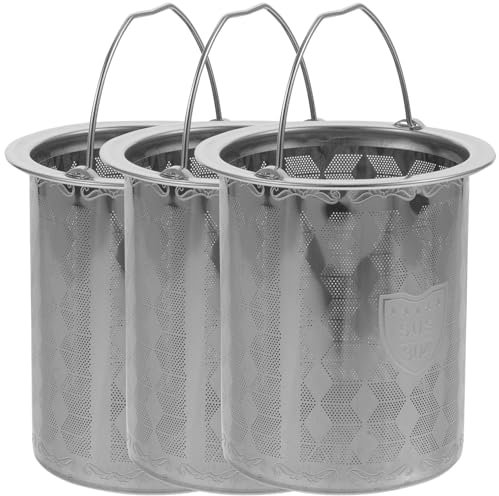 PRETYZOOM 3pcs Tea Strainers Teapot Tea Pot Replacement for Loose Tea Stainless Steel Mesh Strainer Tea Infuser Insert 7cm Tea Steeper Basket Filter for Teapot Mug Cup