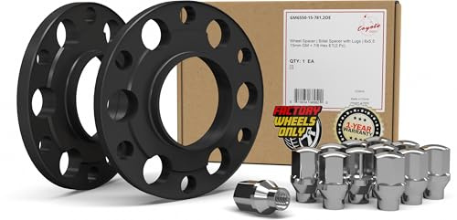 Wheel Accessories Parts 2 Hub Centric Billet Wheel Spacers Kit with Lugs 15mm Thick 6x5.50 6x139.7mm 78.10mm Hub Includes 12 Pcs M14x1.5 Chrome ET Lug Nuts Fits Chevy GMC Silverado Sierra 1500