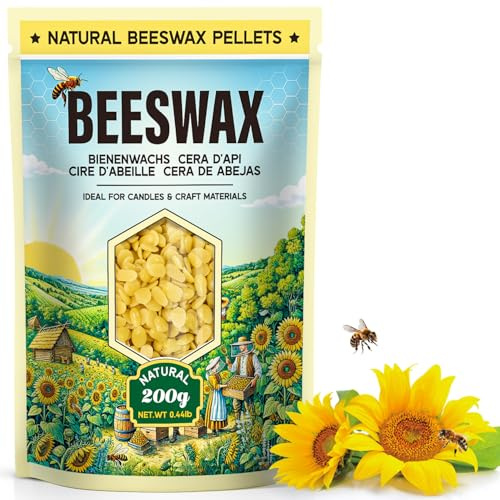 Gult bivax 200G/908G/2,2 kg/4,5 kg/9 kg – naturliga bivaxpastiller för ljustillverkning – bivax för gör-det-själv-projekt