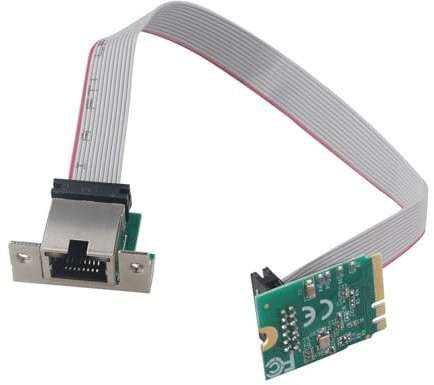 HALJIA M.2 A+E Key 1Gb Network Adapter RTL8125BG Chip M2 Key A/E to RJ45 COM Port Mini PCIE 1000/100Mbps Gigabit Ethernet LAN Network Card for Desktop PC Office Computer