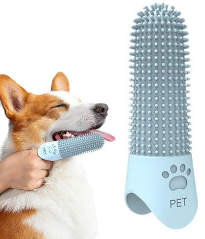 Hunde- und Katzen-Zahnbürste, Silikon-Zahnbürste, Haustier-Zahnreinigungs-Zahnbürste, Hundezahnbürste, Silikon-Hundezahnbürsten-Set, Haustier-Mundhygiene-Zahnbürste für Katzen, Hunde, Kaninchen,