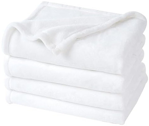 Highdi Mantas para Sofá Invierno, Color Sólido Suave Manta Sofa Cálida Mullida Caliente Manta Cama Colcha Multiusos para Sofas, Sala de Estar (Blanco,70x100cm)