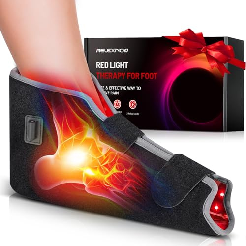 RELEXNOW Red Light Therapy for Foot, Near Infrared Light Therapy Foot Shoe with Timer, 3-in-1 Chips & 99 Red Light Feet Therapy Wrap for Feet Ankle Heel Joint Comfort