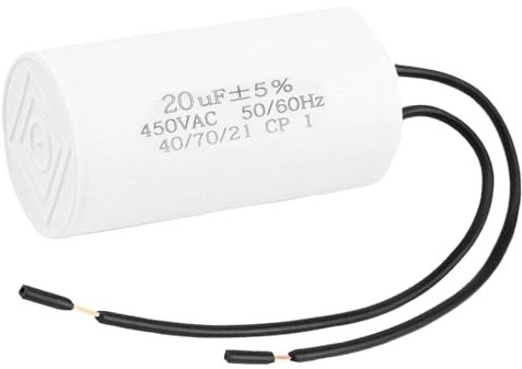 CBB60 450V 20uf Condensador De Arranque, 50/60HZ Eliminación De Condensadores Arranques Operación Microfarad Con Cables M8 Para Motor Eléctrico Seco Lino Bomba Piscina Aire Acondicionado, Cilíndrico