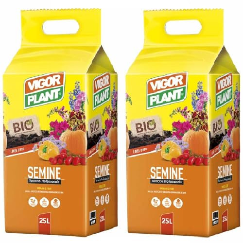 2 confezioni vigor plant Terriccio per Semine e Trapianti 25 lt