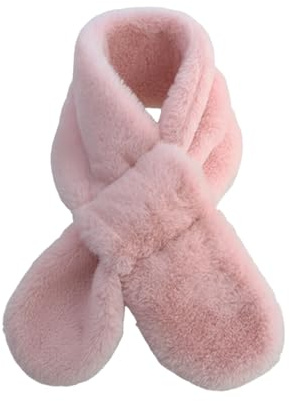 Xgvzs 1 PCS Kids Snood Kids Fleece Scarf Warm Winter Women Scarf Around Loophole Scarves for Toddler Kid Girls in Winter (Pink)