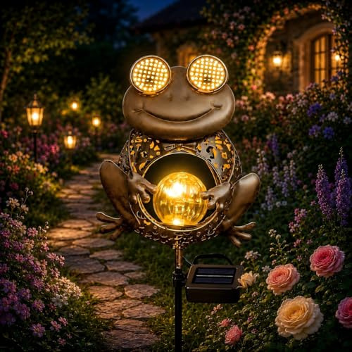 Lampes solaires pour extérieur, grenouille, décoration de jardin, lampes | Éclairage dynamique pour les yeux, lampes solaires de jardin, étanchéité IP65, pour balcon, terrasse, pelouse